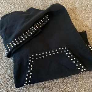 ZARA STUDDED BLACK HOODIE